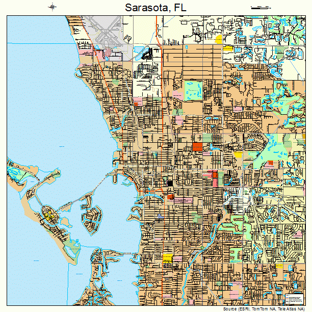 Sarasota, FL street map