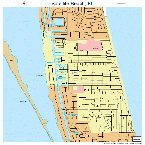 Satellite Beach, FL street map