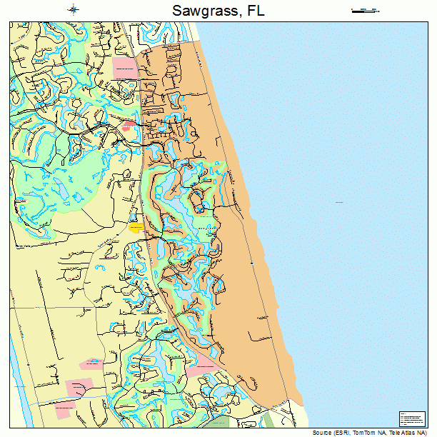 Sawgrass, FL street map