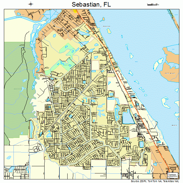Sebastian, FL street map
