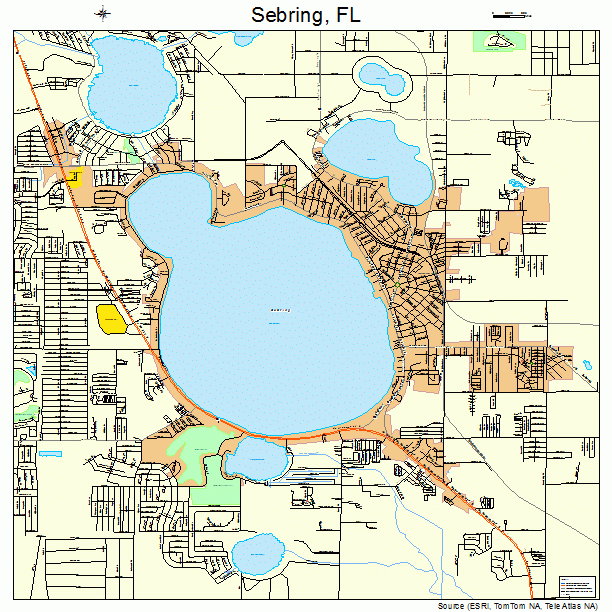 Sebring, FL street map