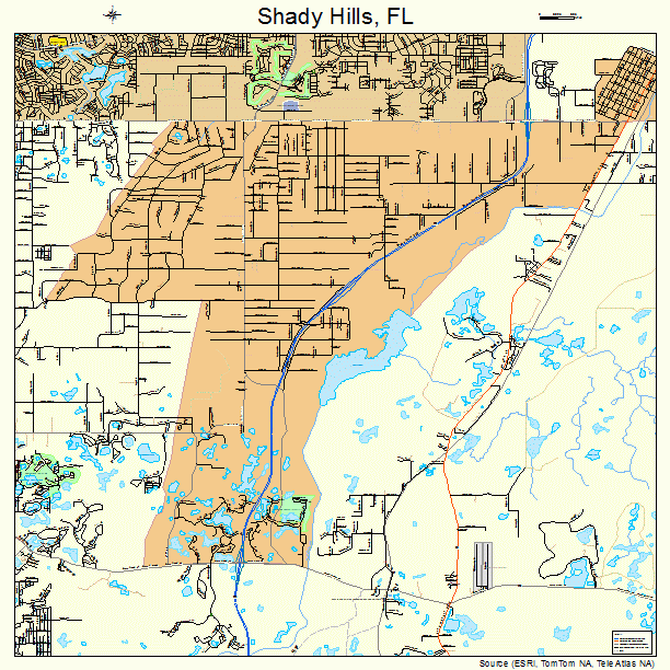 Shady Hills, FL street map