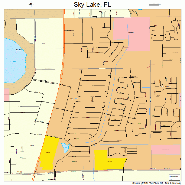 Sky Lake, FL street map