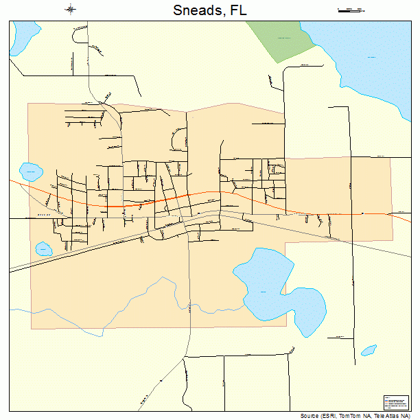 Sneads, FL street map