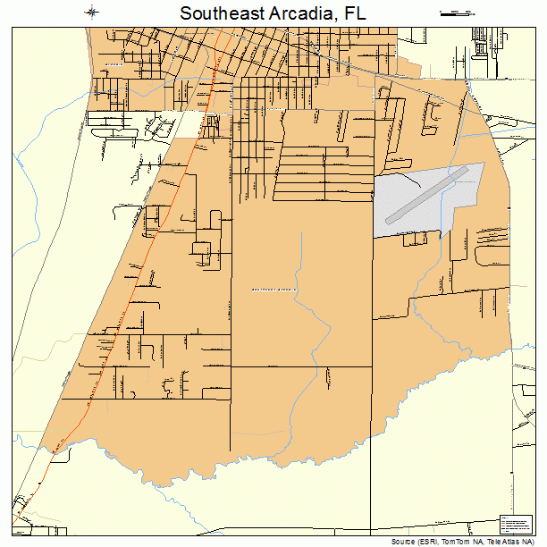 Southeast Arcadia, FL street map