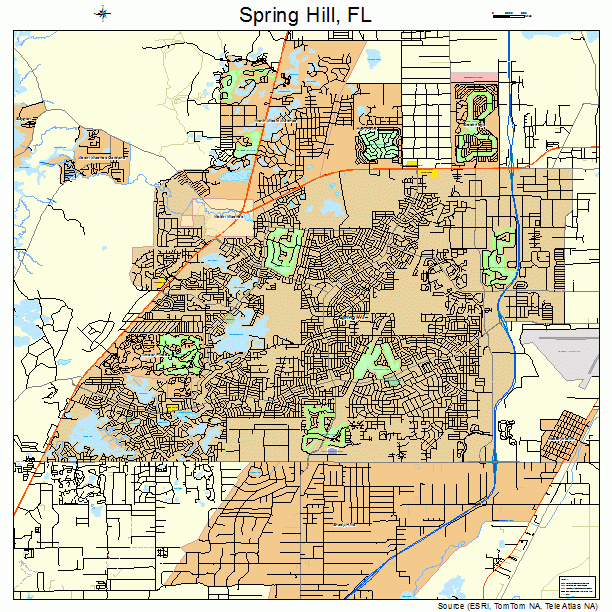 Spring Hill, FL street map