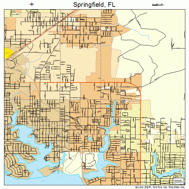 Springfield, FL street map