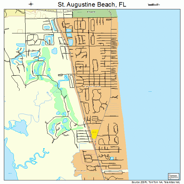 St. Augustine Beach, FL street map