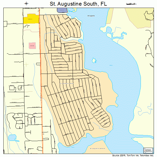 St. Augustine South, FL street map
