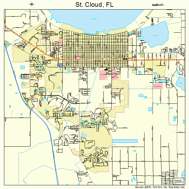 St. Cloud Florida Street Map 1262625