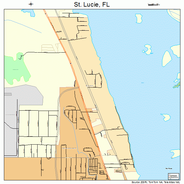 St. Lucie, FL street map