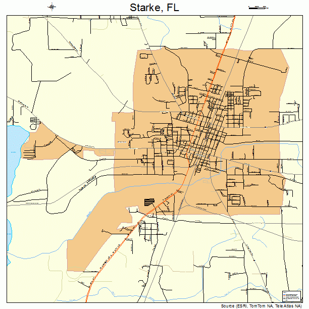 Starke, FL street map