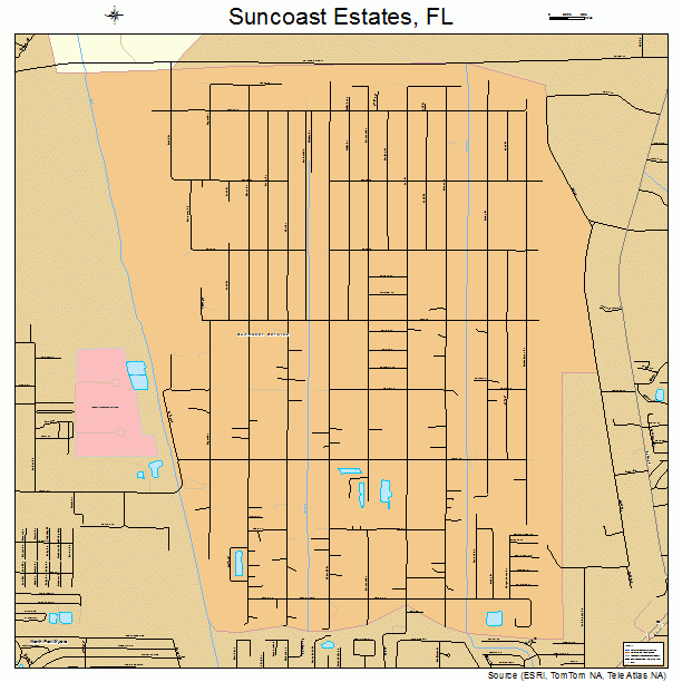 Suncoast Estates, FL street map