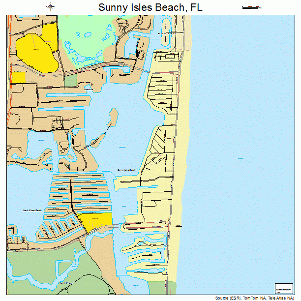 Sunny Isles Beach, FL street map