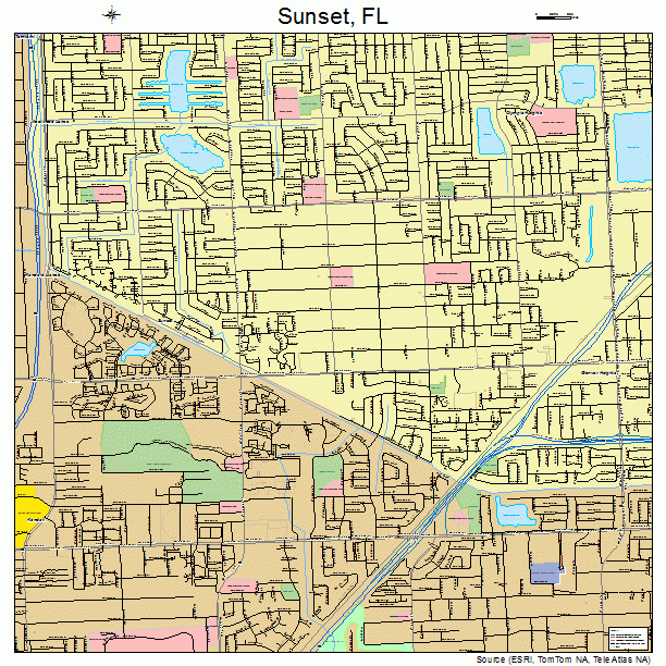 Sunset, FL street map