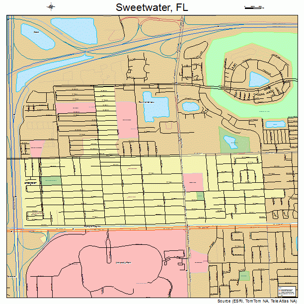Sweetwater, FL street map