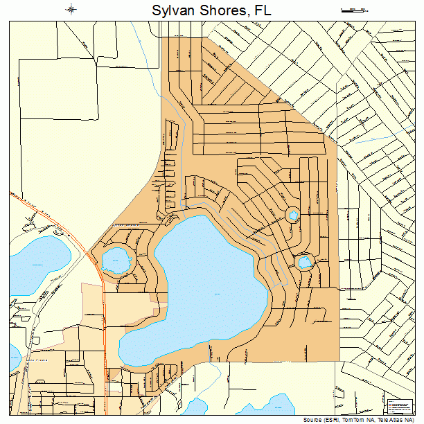 Sylvan Shores, FL street map