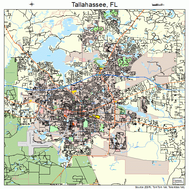 Tallahassee, FL street map