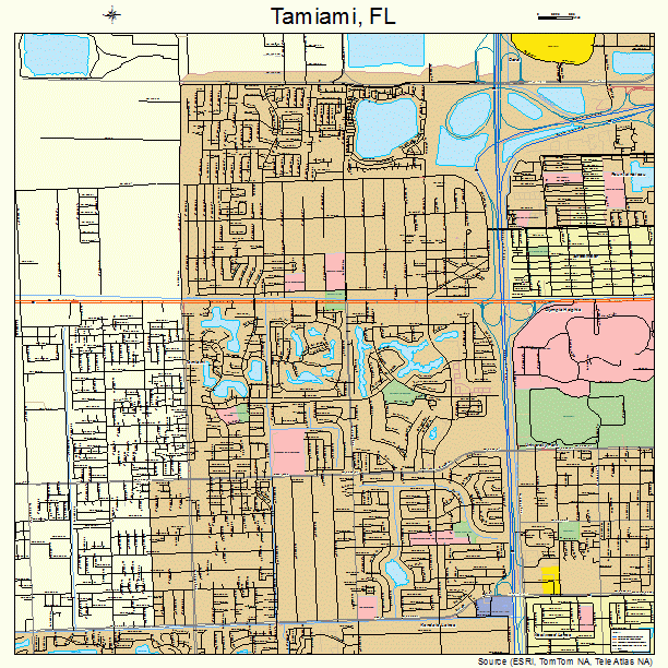 Tamiami, FL street map