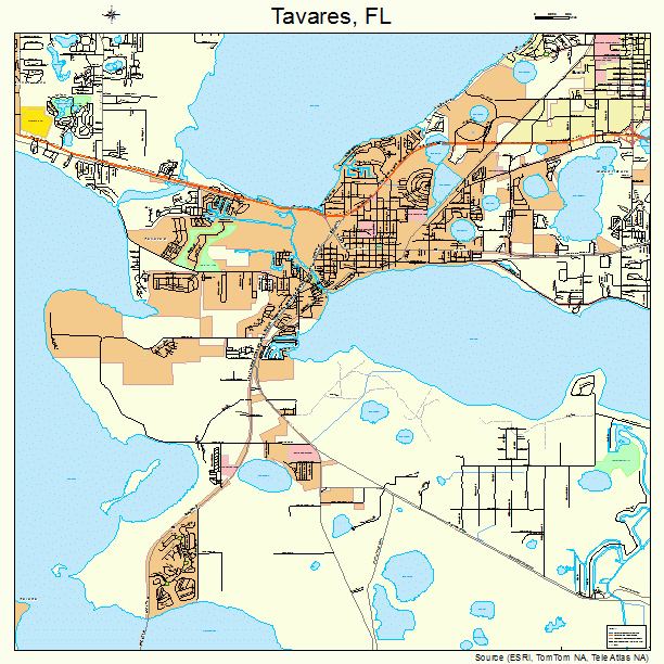 Tavares, FL street map