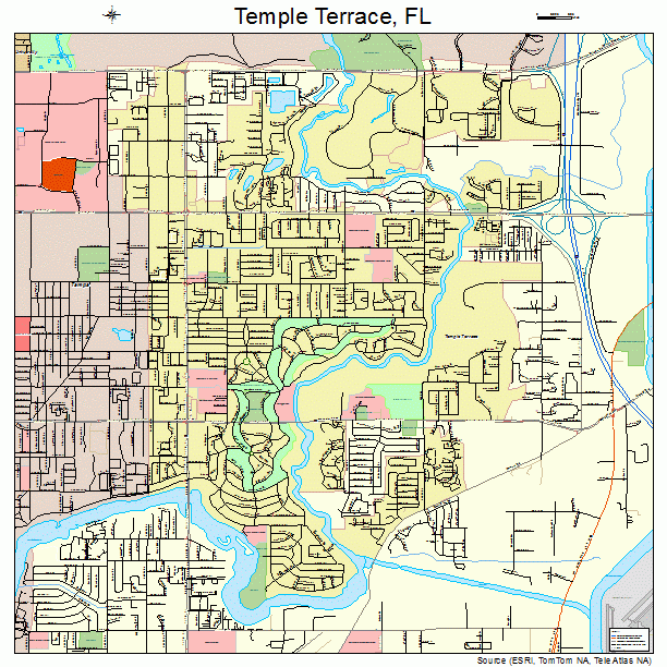 Temple Terrace, FL street map