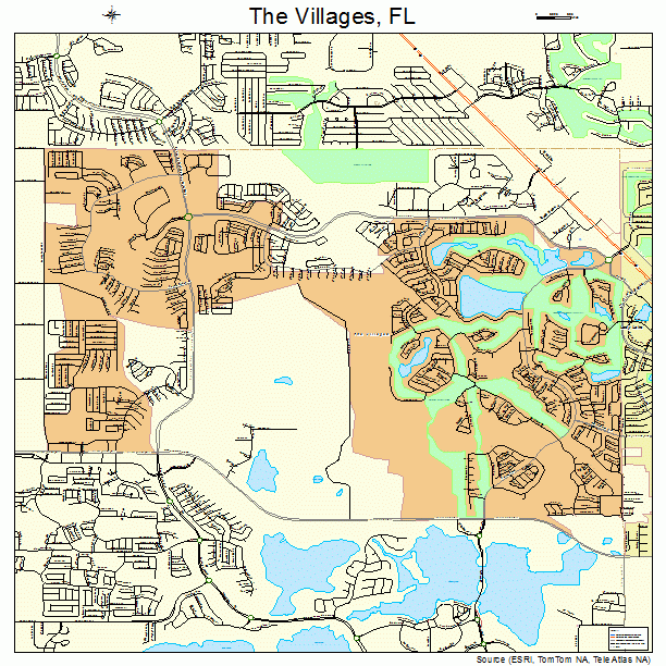 The Villages, FL street map