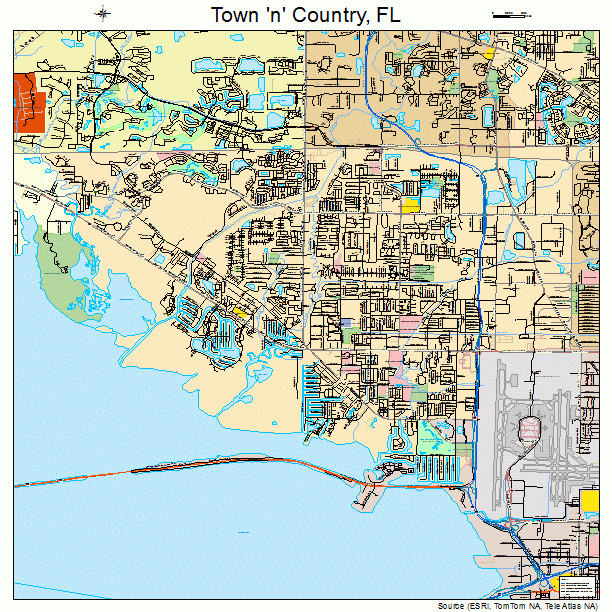 Town 'n' Country, FL street map