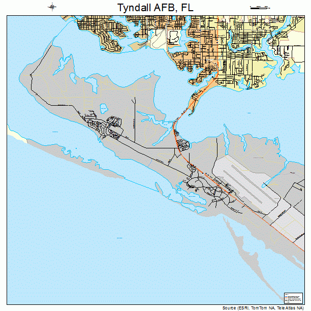 Tyndall AFB, FL street map