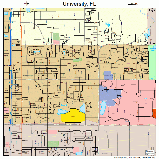 University, FL street map