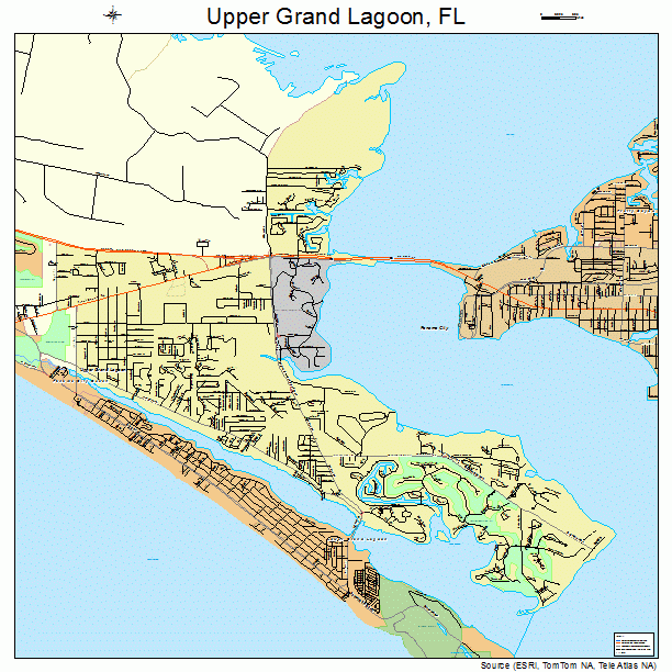 Upper Grand Lagoon, FL street map