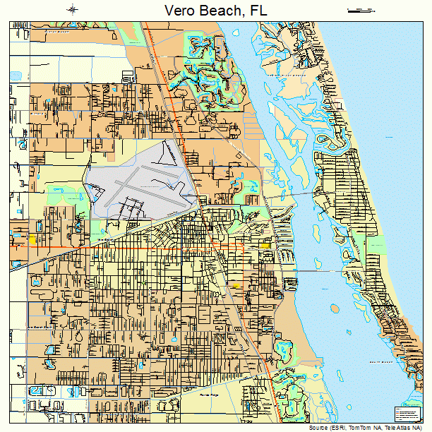 Vero Beach, FL street map