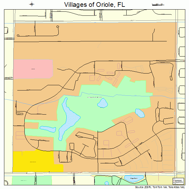 Villages of Oriole, FL street map