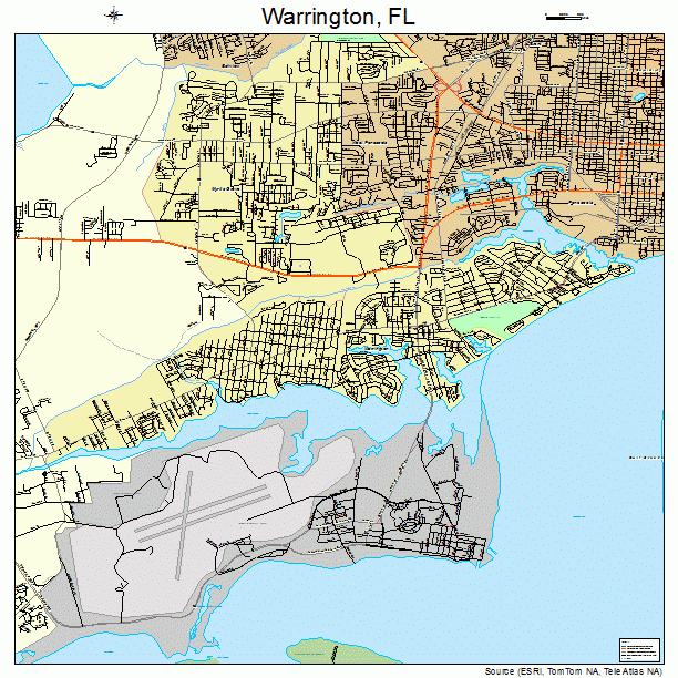 Warrington, FL street map