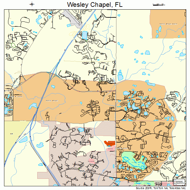 Wesley Chapel, FL street map