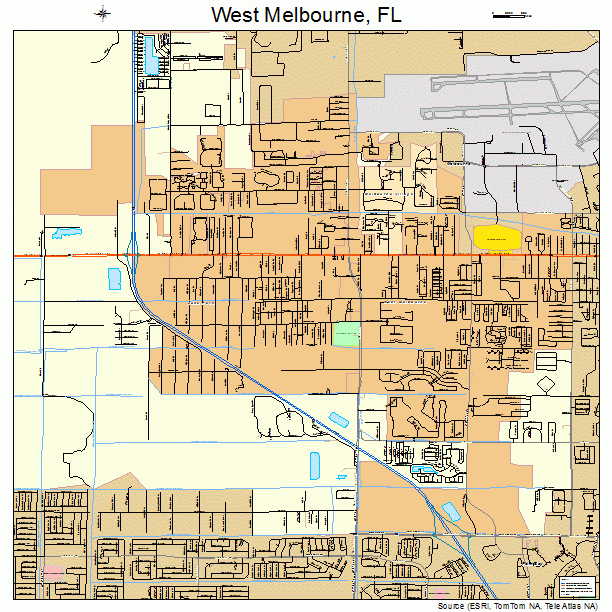 West Melbourne, FL street map