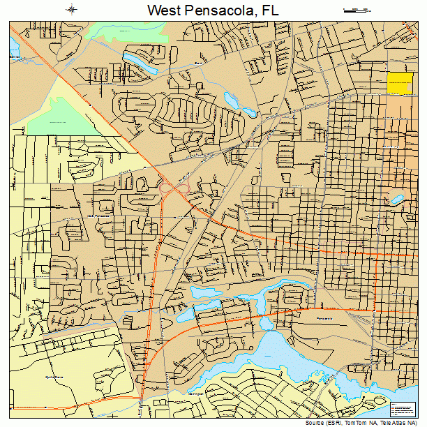 West Pensacola, FL street map