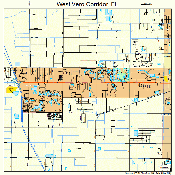 West Vero Corridor, FL street map
