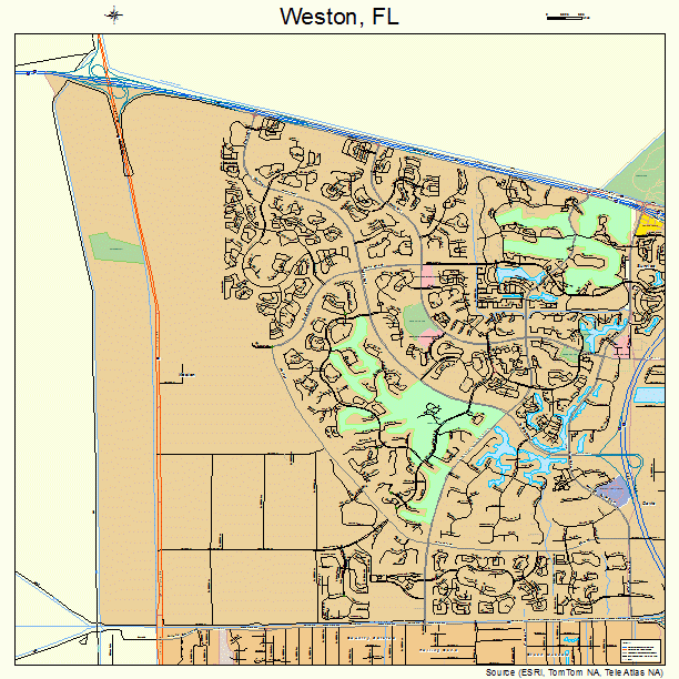 Weston, FL street map