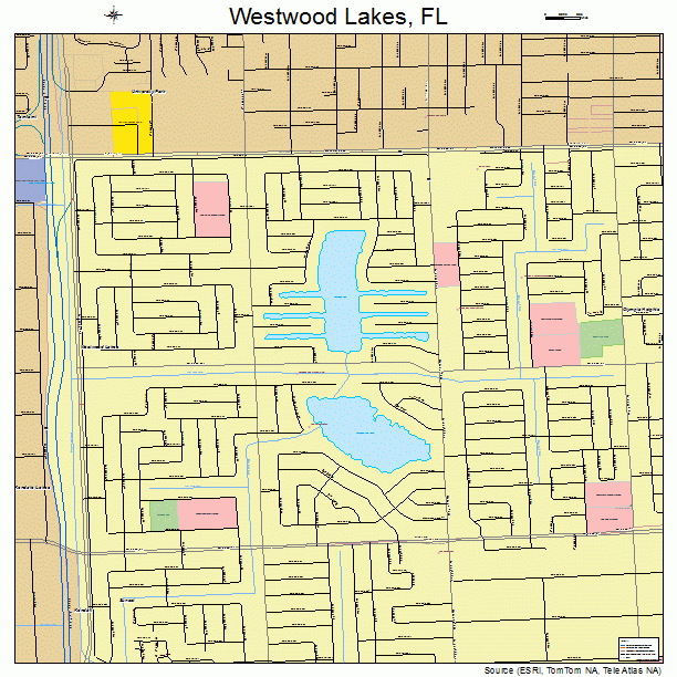 Westwood Lakes, FL street map