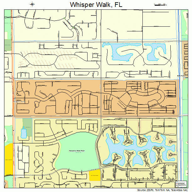 Whisper Walk, FL street map