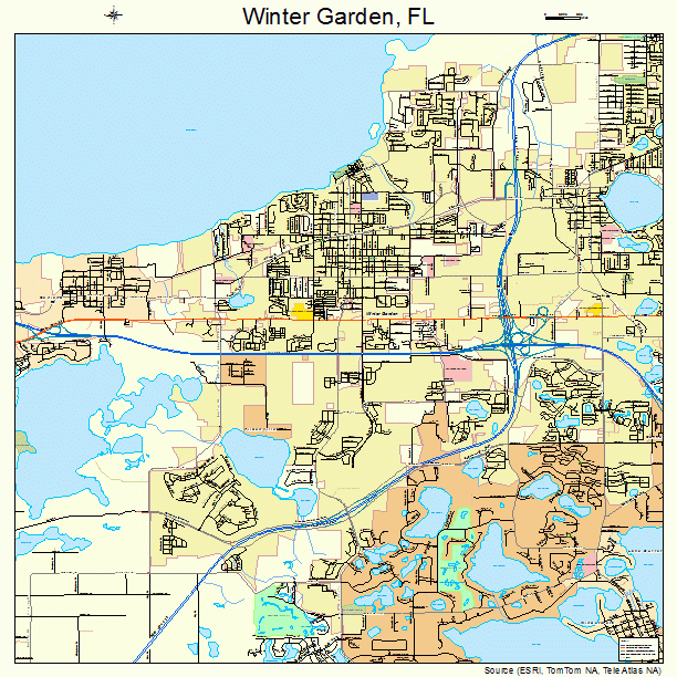 Winter Garden, FL street map
