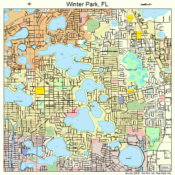 Winter Park, FL street map