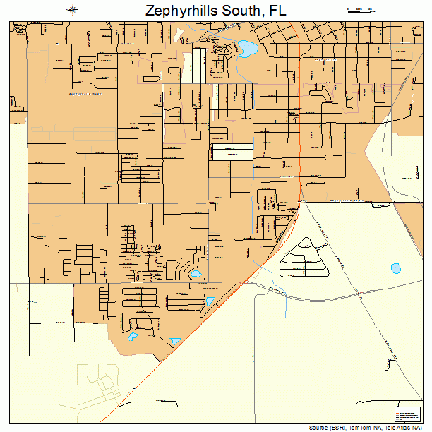 Zephyrhills South, FL street map