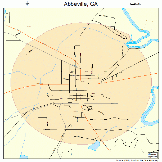 Abbeville, GA street map
