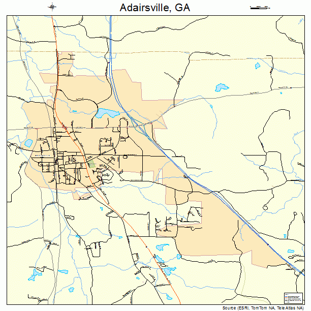 Adairsville, GA street map