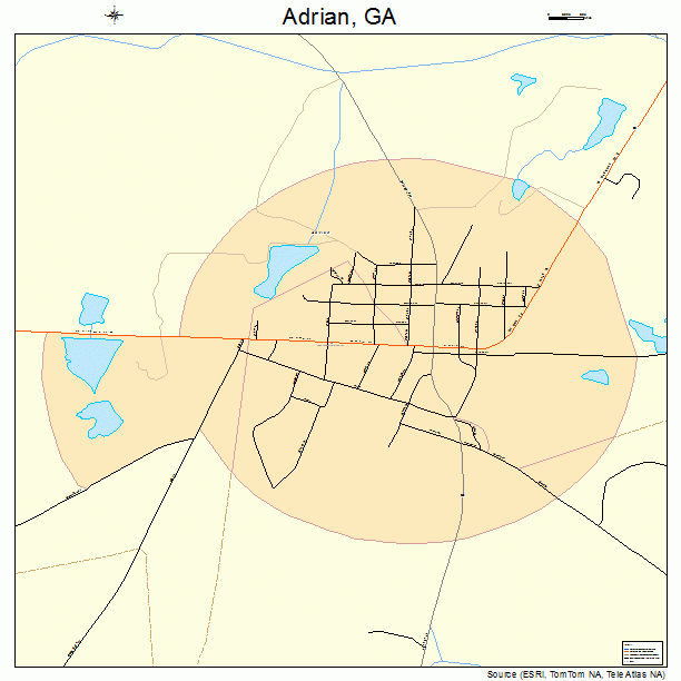 Adrian, GA street map