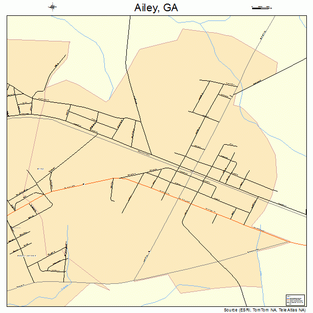 Ailey, GA street map