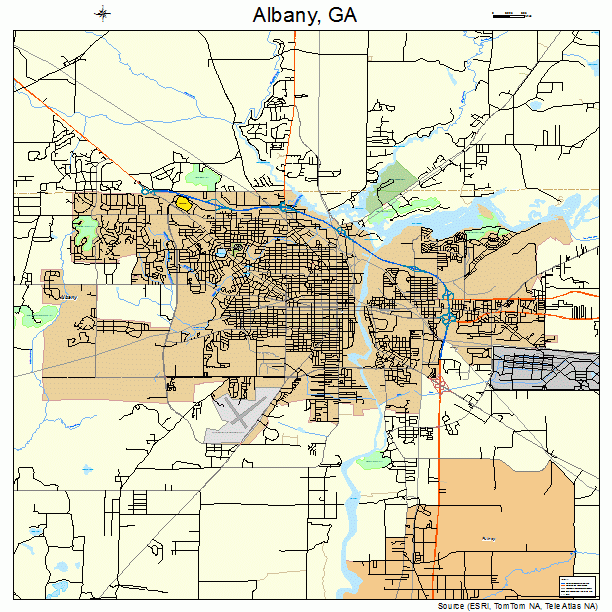 Albany Georgia Street Map 1301052