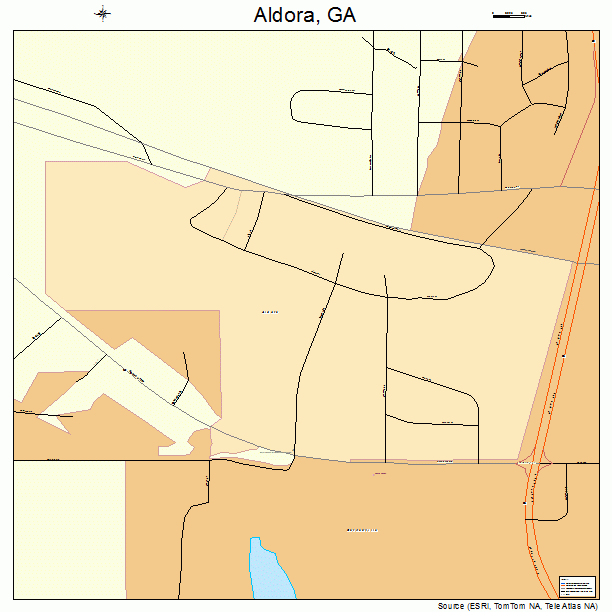 Aldora, GA street map