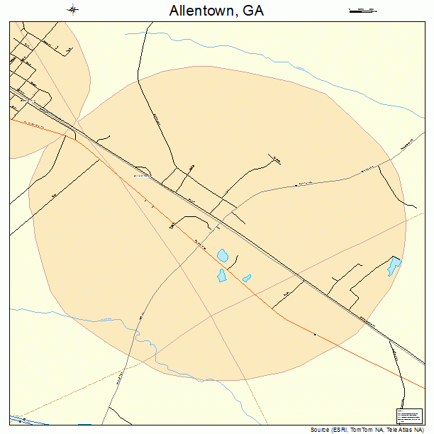 Allentown, GA street map